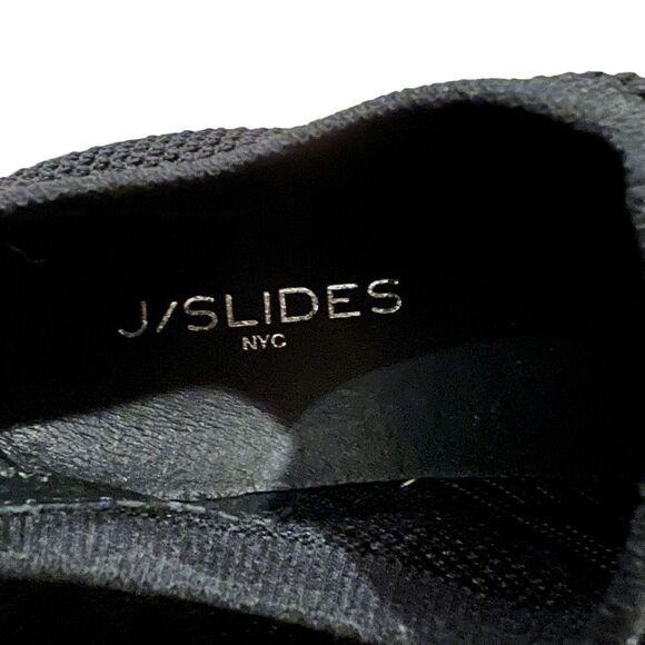 J slides black platform slip on shoes. Size 6 - Picture 2 of 8